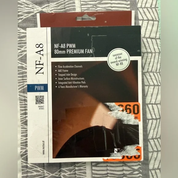 Noctua NF-A8 PWM 80mm Premium Quiet Cooling Fan - 4 Pin Connector - Picture 4 of 9